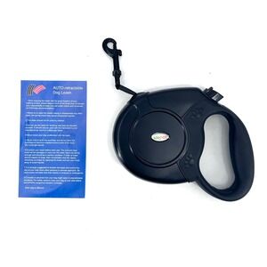 Idepet Retractable Dog Leash Black 5mm Tangle Free for Small Medium Dogs